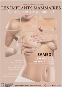 Visioconférence hybride organisée par la SoFCPRE sur les implants mammaires