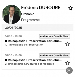 Le Dr Duroure parle de la rhinoplasite au Congrès SOFCEP à Monaco